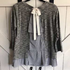 Anthropologie Ruffle Back Pullover